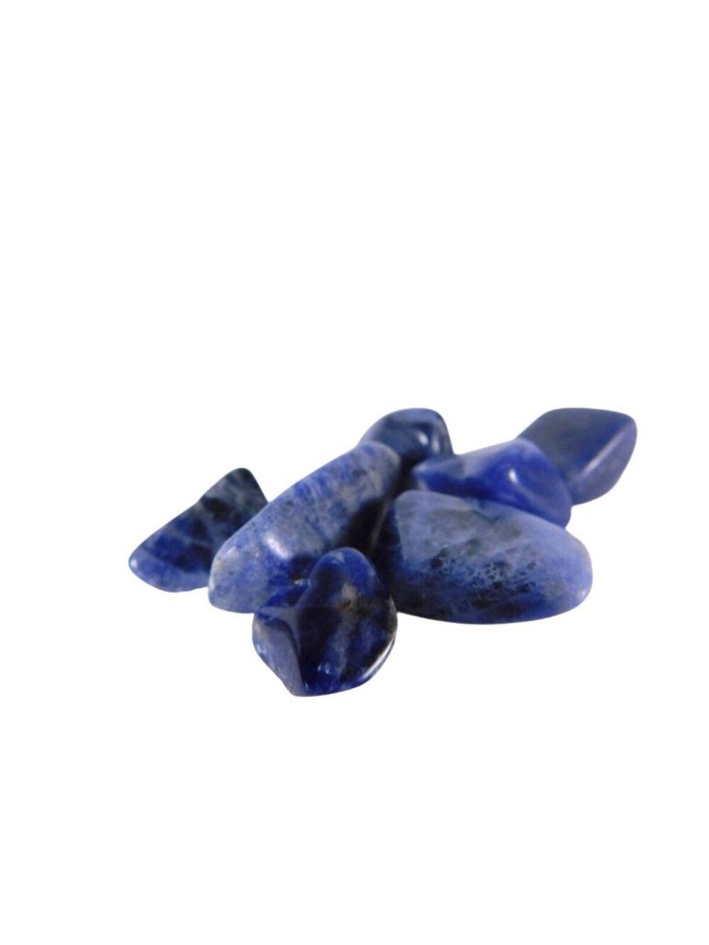 Natural Tumbled Sodalite Stone Lot 0.5 Oz Blue Crystal Set Polished Stones Altar